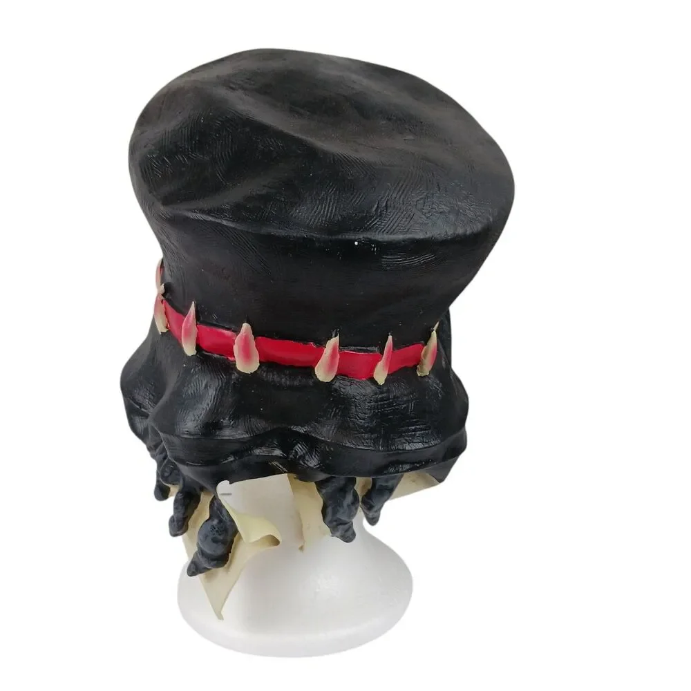Vintage Deluxe 2005 Group Halloween Latex Top Hat Voodoo Skull Costume Mask